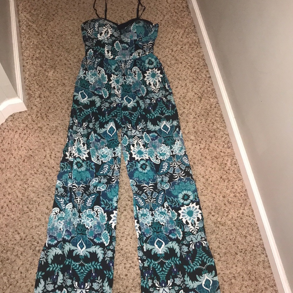 Wide legged one piece